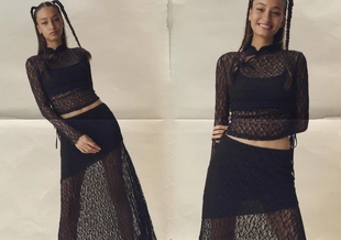 Кружевная юбка миди- Заказать в России