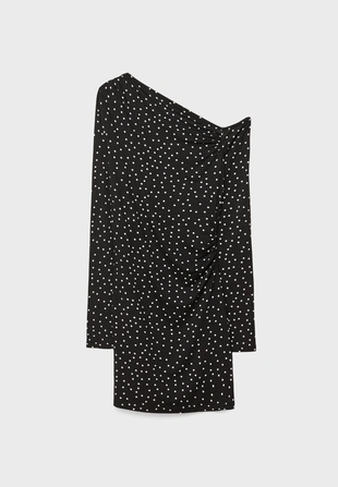 Короткое платье в горошек- Заказать в России