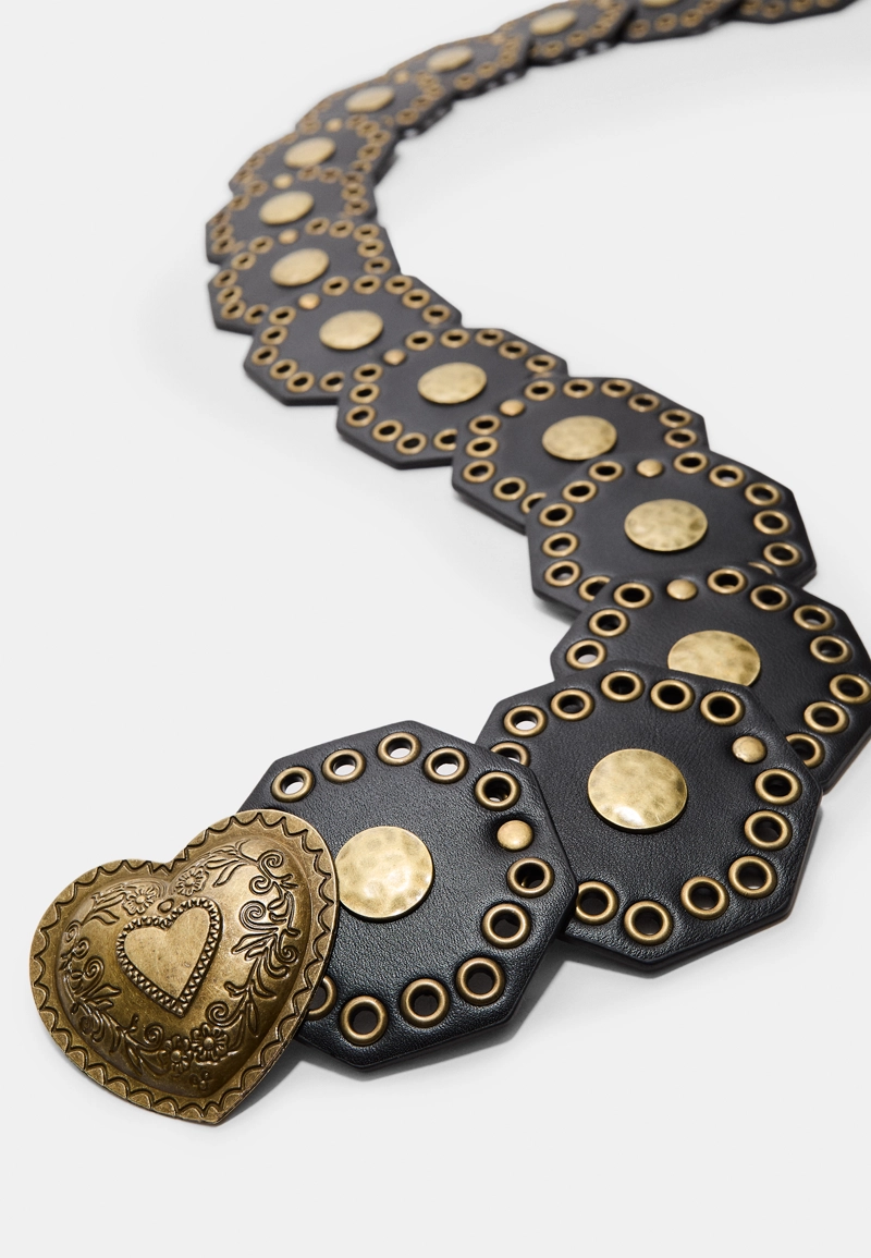 Широкий ремень с шестиугольниками