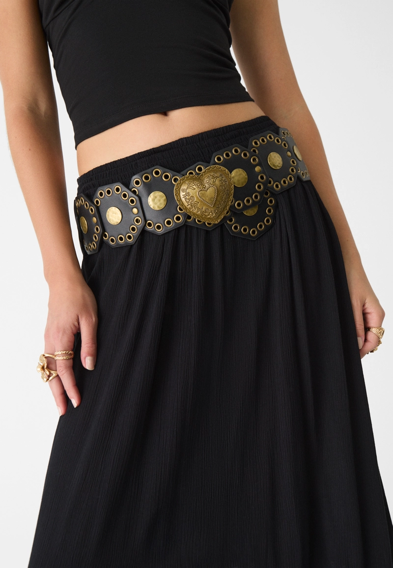 Широкий ремень с шестиугольниками