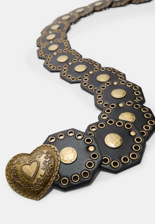 Широкий ремень с шестиугольниками- Заказать в России