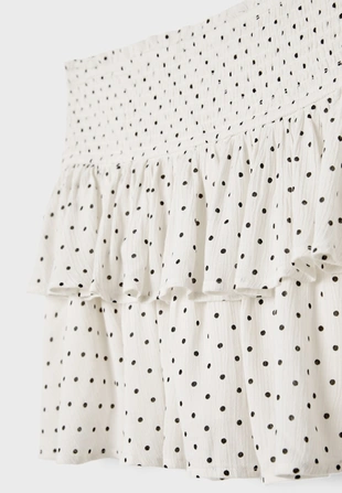 Мини-юбка-брюки с воланами- Заказать в России