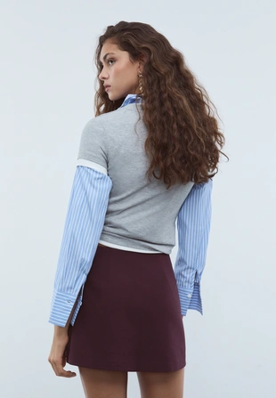 Юбка-брюки с разрезом сбоку- Заказать в России