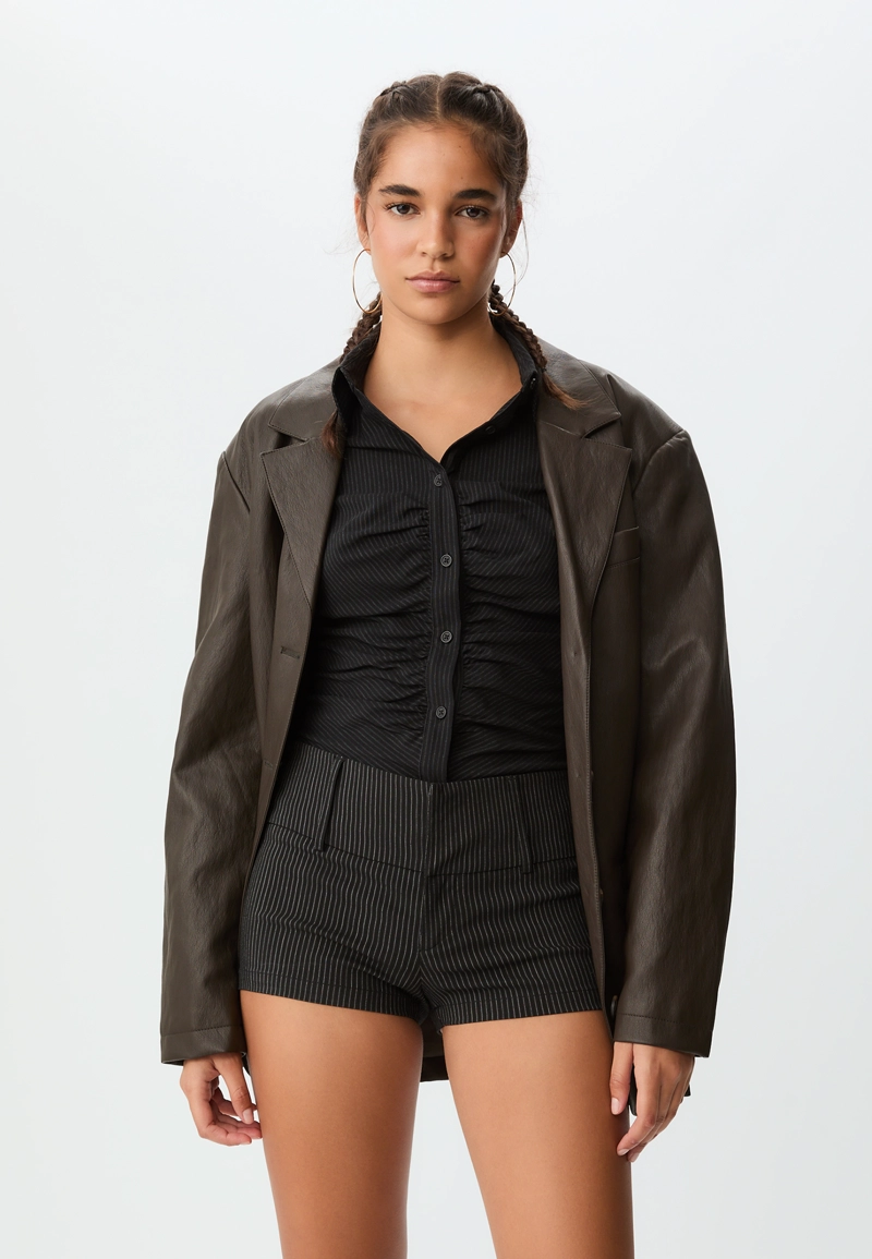 Мини-шорты в полоску