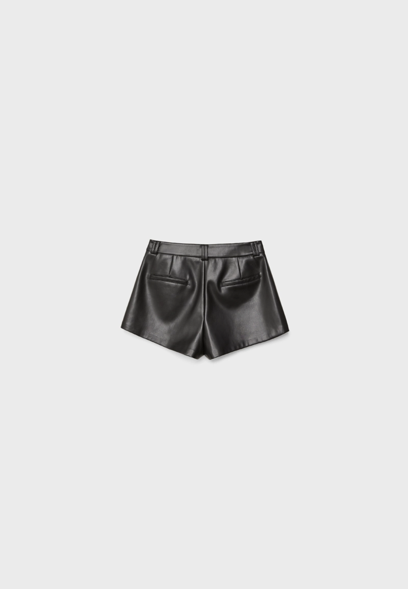 Мини-шорты из искусственной кожи