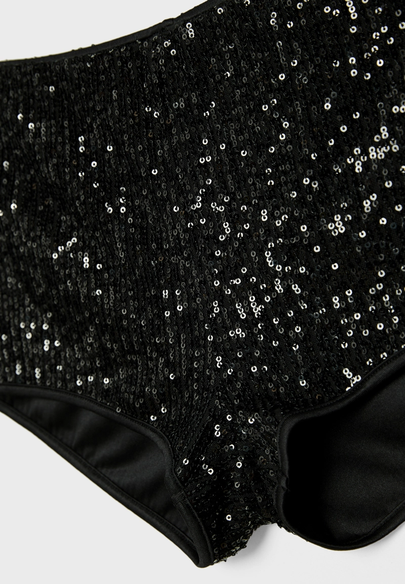 Мини-шорты с пайетками