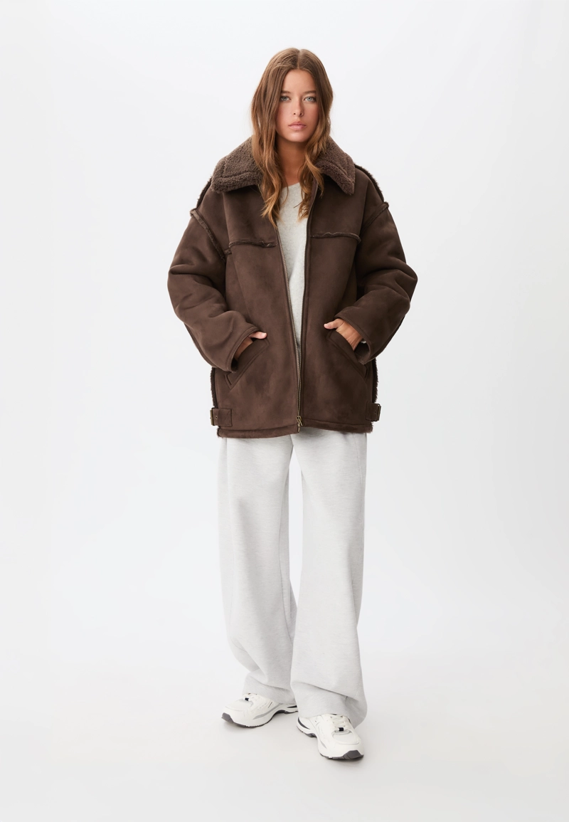 Двустороннее пальто со швами