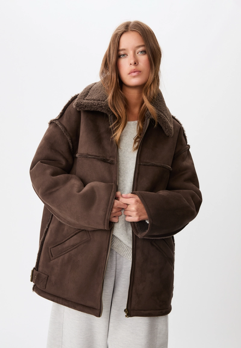 Двустороннее пальто со швами