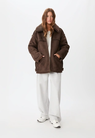 Двустороннее пальто со швами- Заказать в России