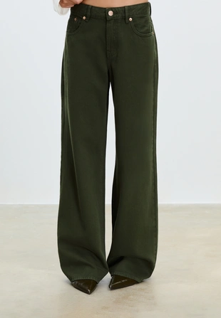 D91 джинсы с низкой посадкой и широкими штанинами- Заказать в России