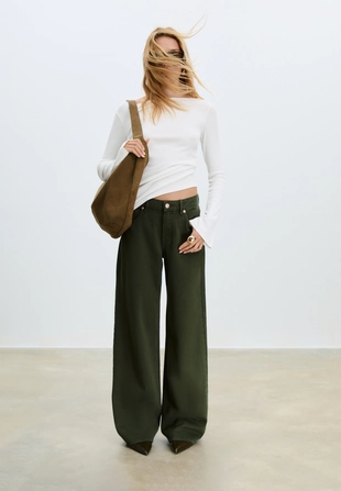 Джинсы D91 с низкой посадкой и широкими штанинами- Заказать в России