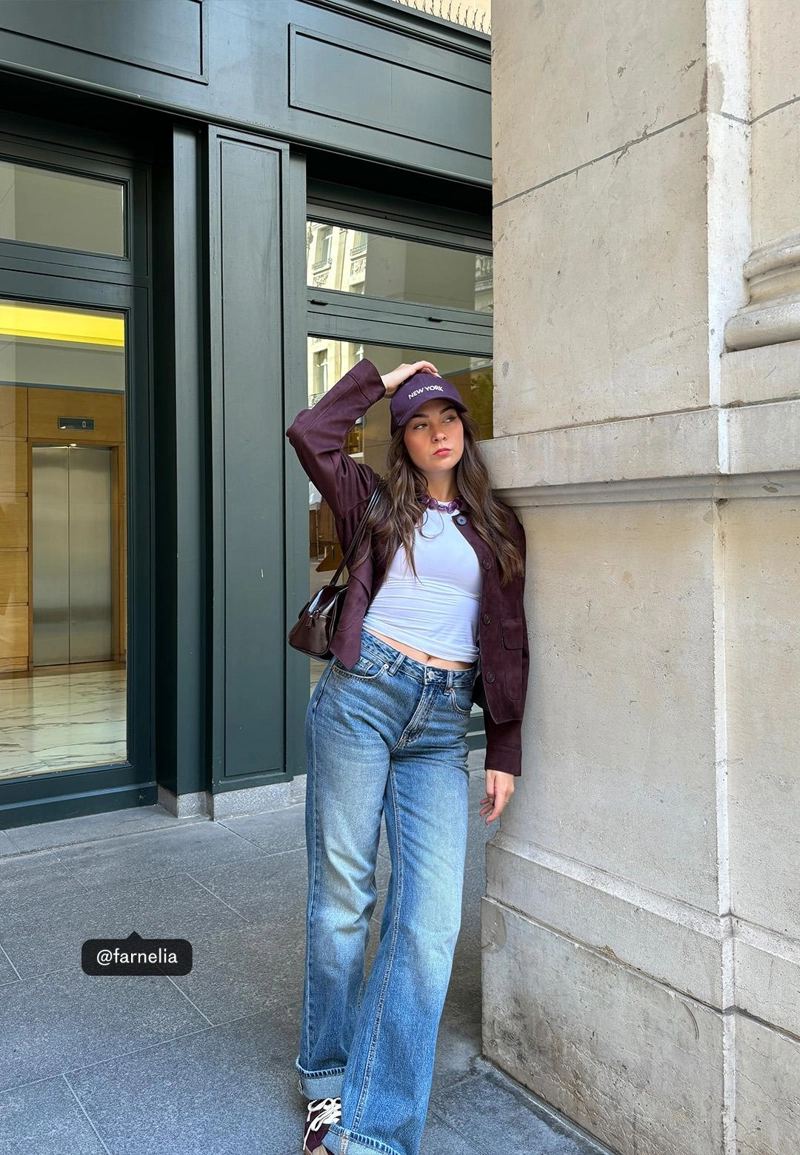 Джинсы D91 с низкой посадкой и широкими штанинами