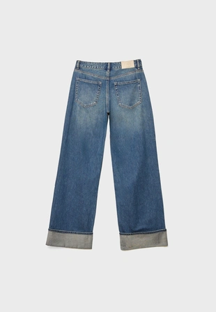 Джинсы D91 с низкой посадкой и широкими штанинами- Заказать в России