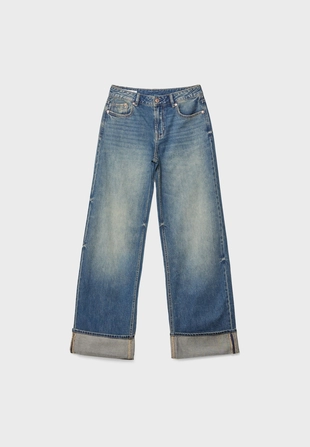 Джинсы D91 с низкой посадкой и широкими штанинами- Заказать в России