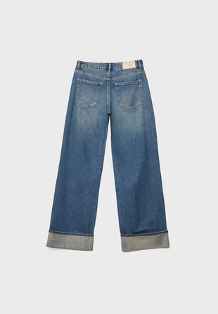 Джинсы D91 с низкой посадкой и широкими штанинами- Заказать в России