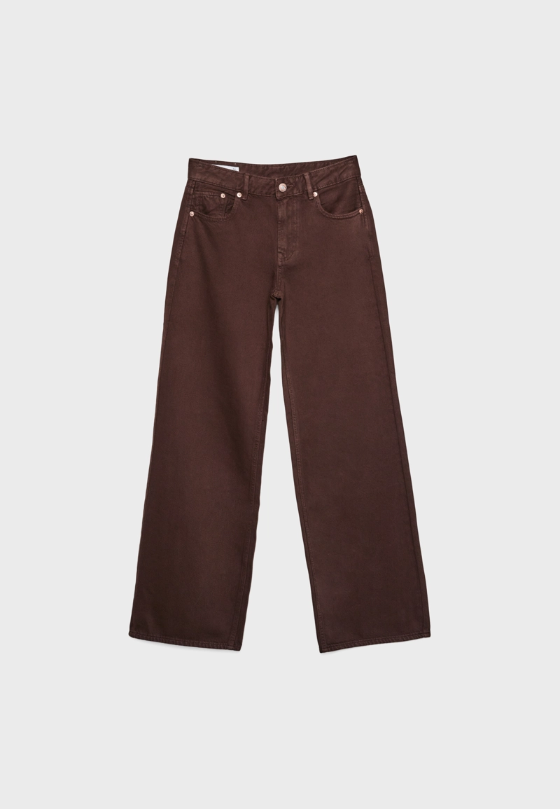 Джинсы D91 с низкой посадкой и широкими штанинами