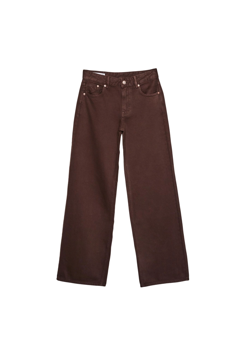 Джинсы D91 с низкой посадкой и широкими штанинами