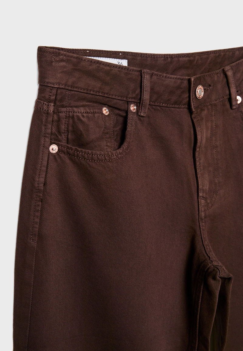 Джинсы D91 с низкой посадкой и широкими штанинами