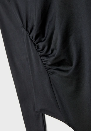 Боди с длинными присборенными рукавами- Заказать в России