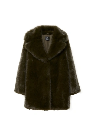 Пальто из искусственного меха стандартной длины- Заказать в России