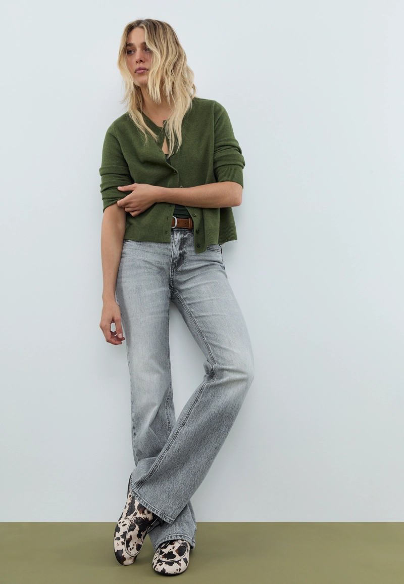 Джинсы bootcut D68 с ремнем