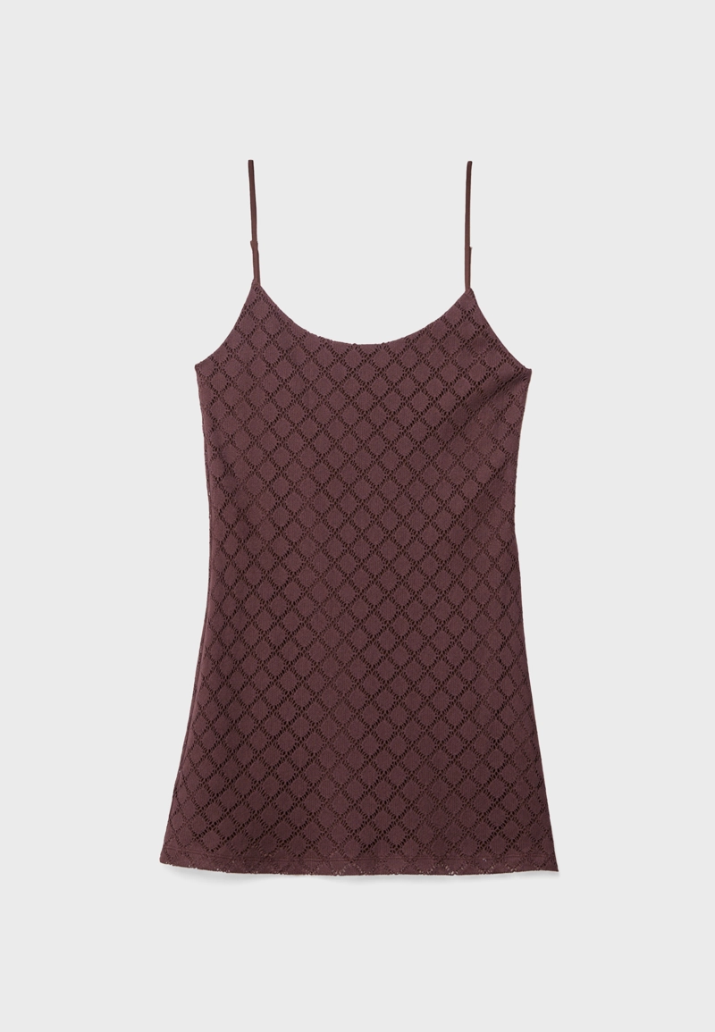 Короткое платье с эффектом кроше