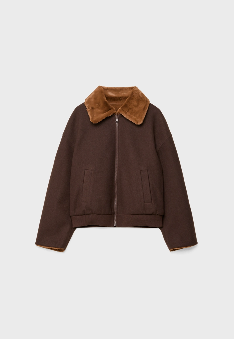 Двусторонняя куртка с искусственным мехом