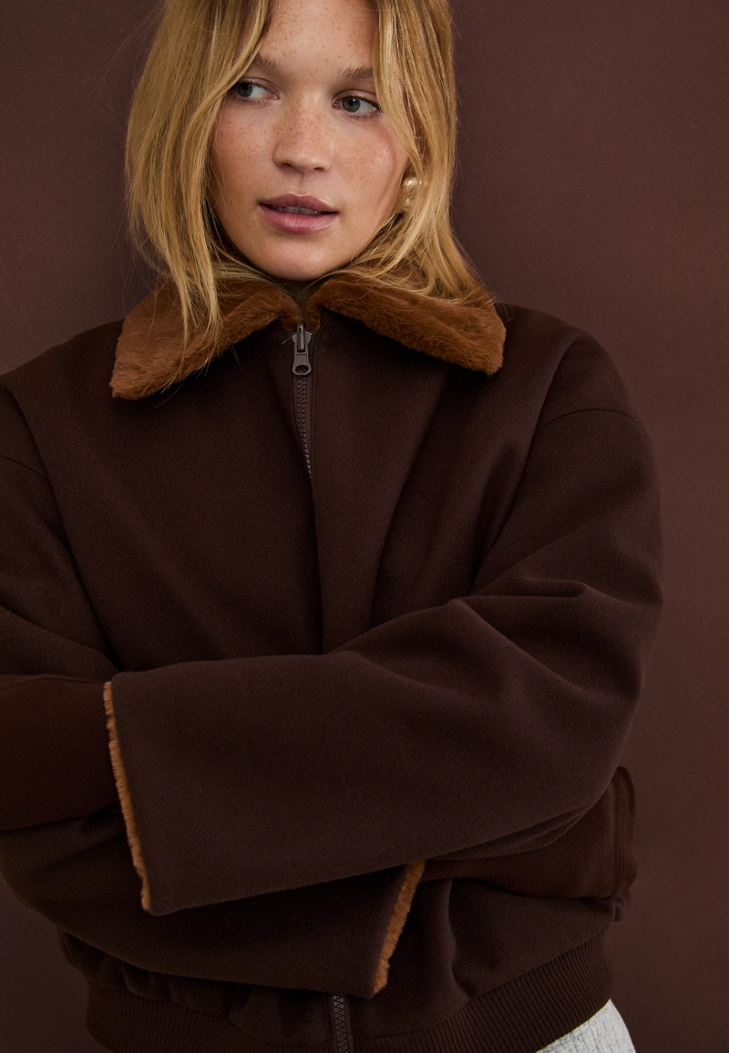 Двусторонняя куртка с искусственным мехом