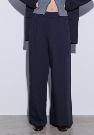 Брюки очень широкого кроя с регулируемой талией- Заказать в России