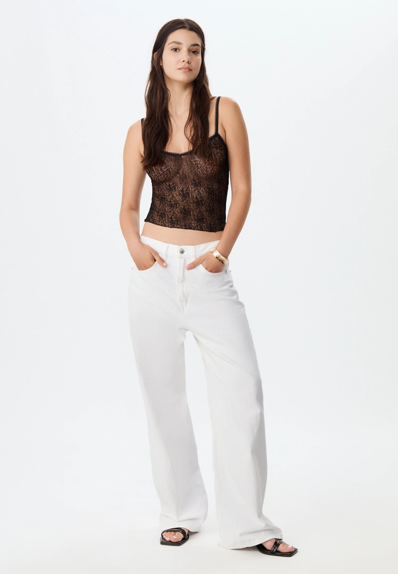 Топ кружевной на бретельках