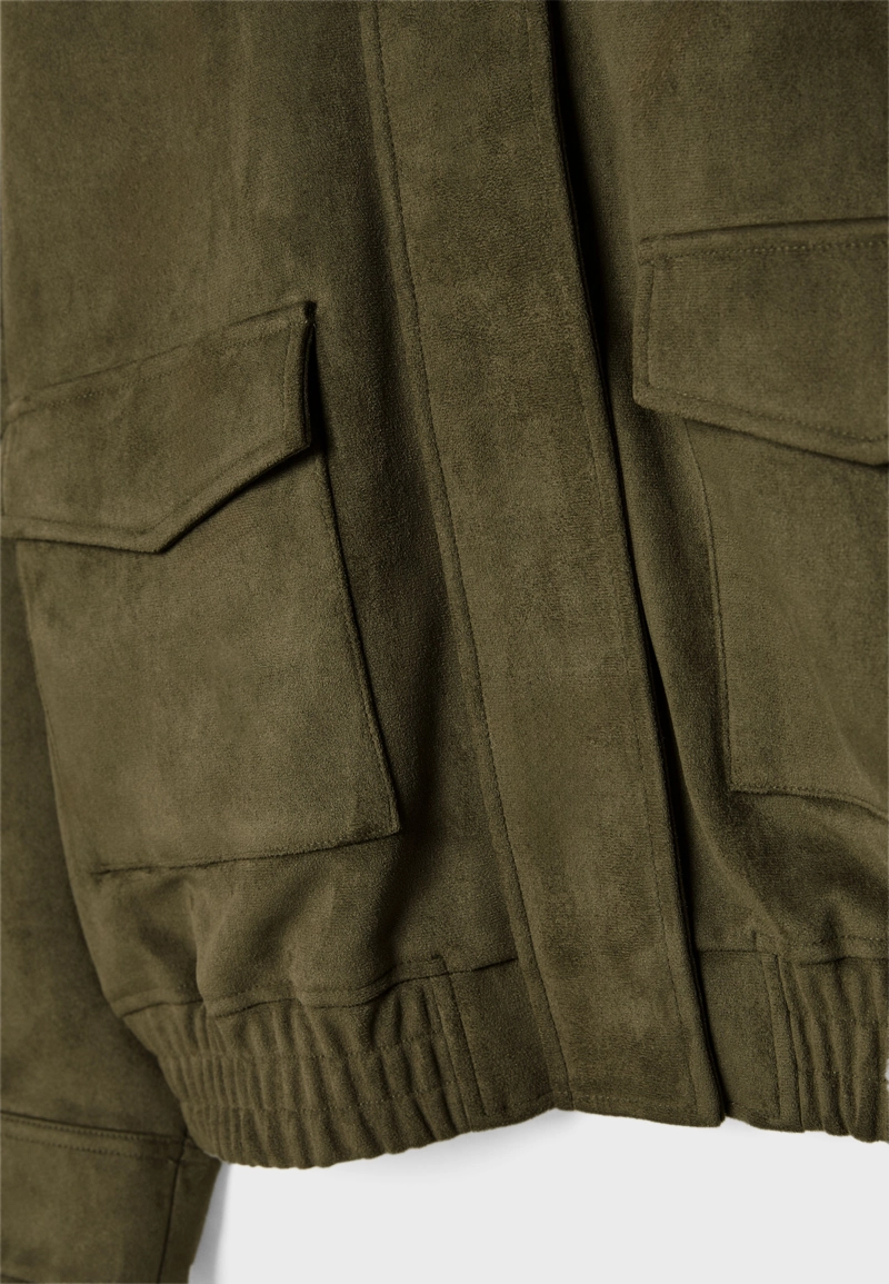 Куртка оверсайз из искусственной замши