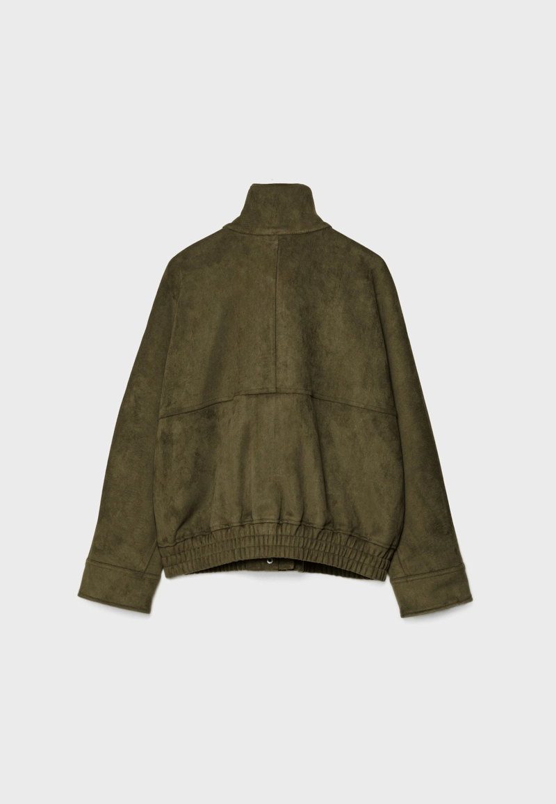 Куртка оверсайз из искусственной замши