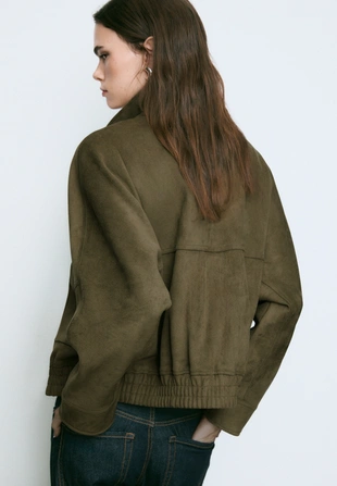 Куртка оверсайз из искусственной замши- Заказать в России