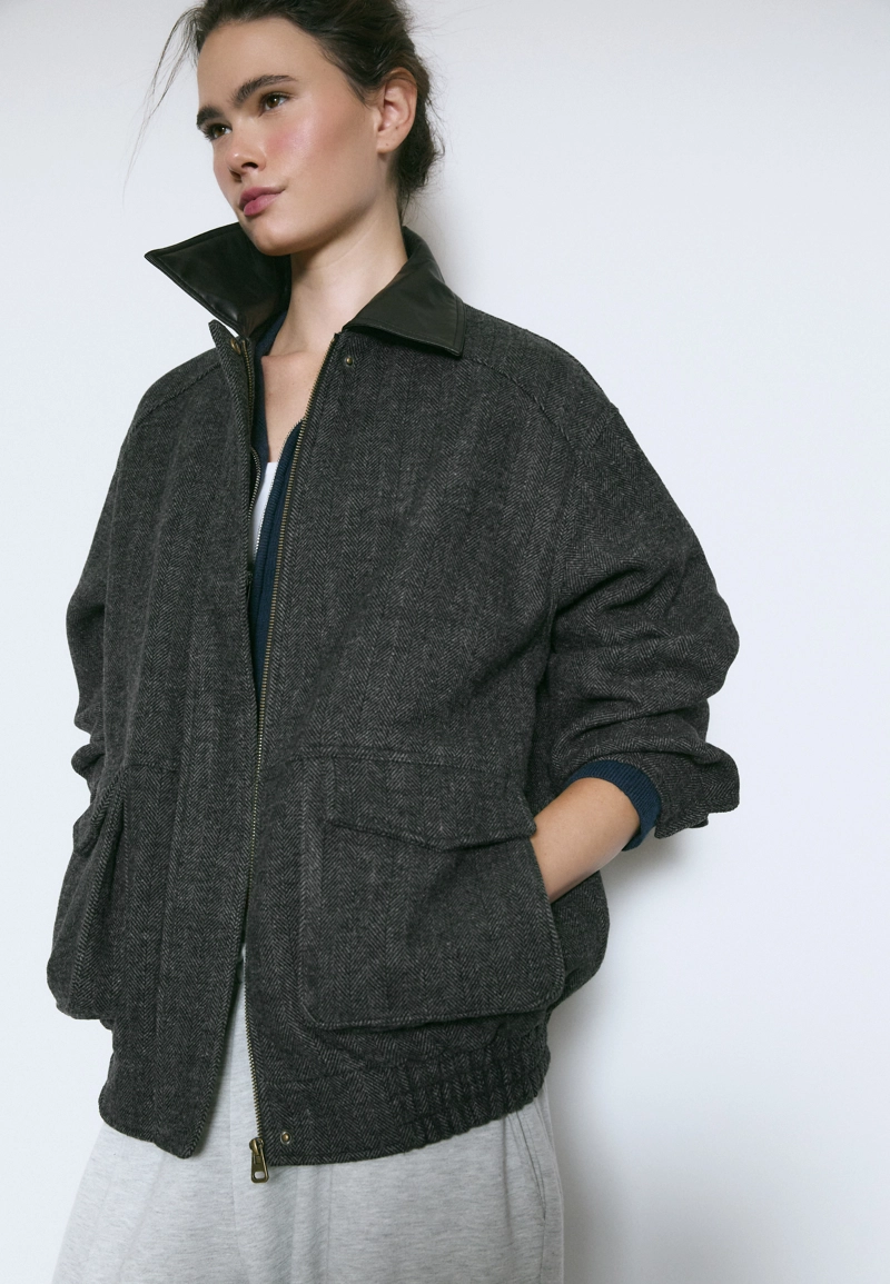 Куртка с карманами «елочка»