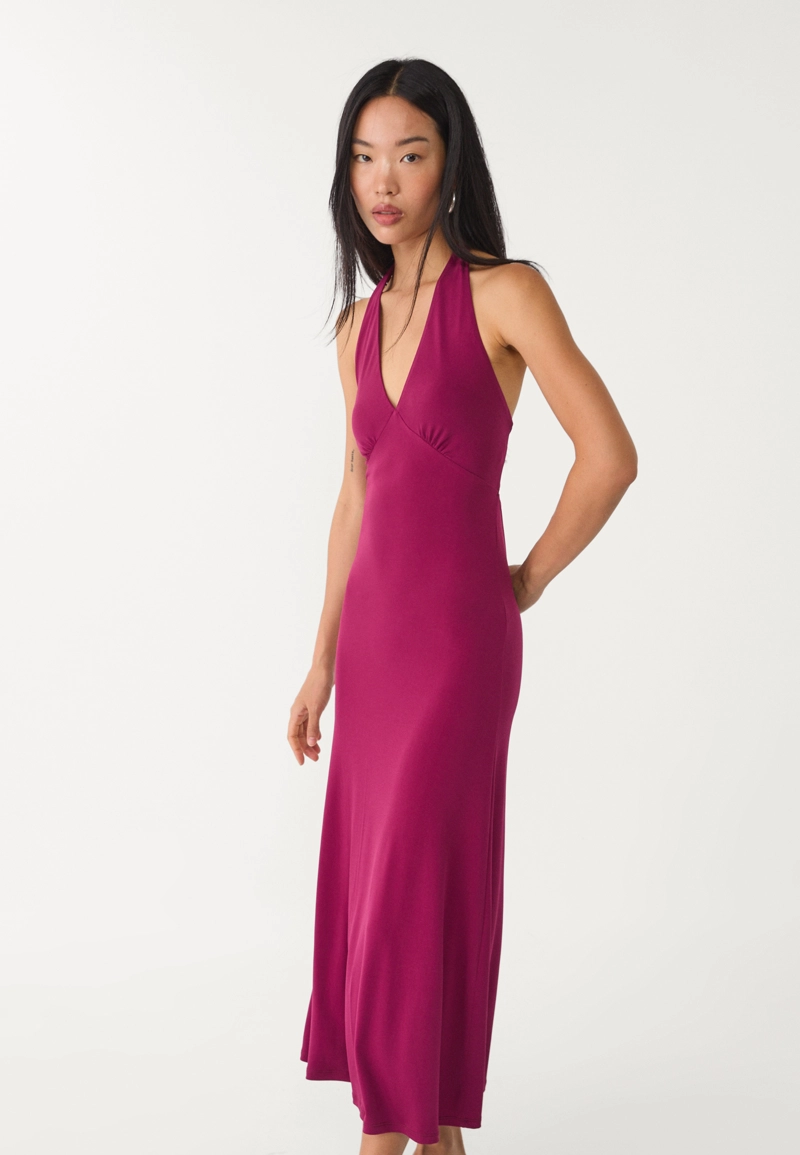 Платье миди с узлом на спине