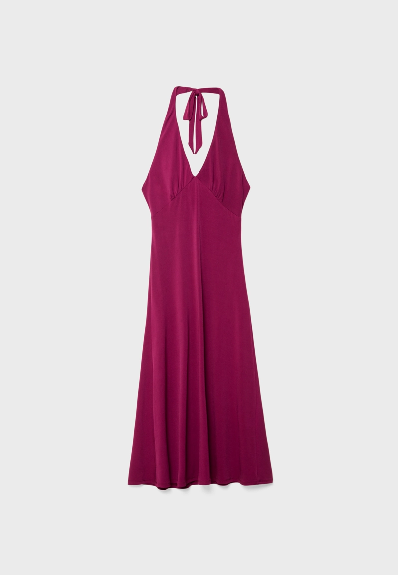 Платье миди с узлом на спине