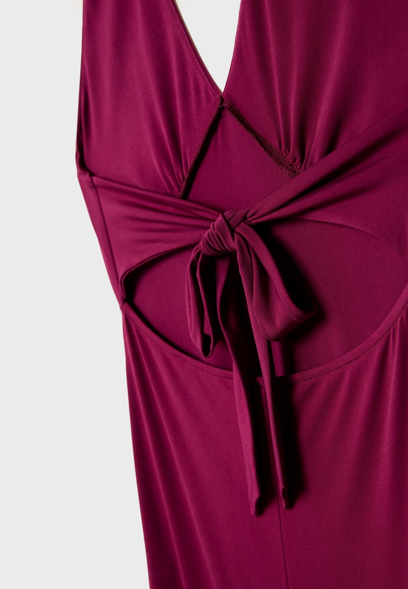 Платье миди с узлом на спине