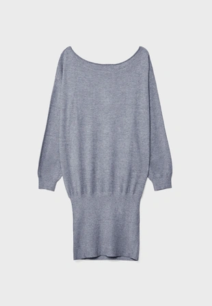 Короткое трикотажное платье с вырезом «лодочка»- Заказать в России