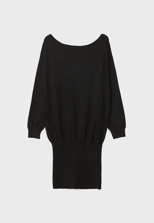 Короткое трикотажное платье с вырезом «лодочка»- Заказать в России