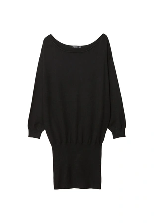 Короткое трикотажное платье с вырезом «лодочка»- Заказать в России