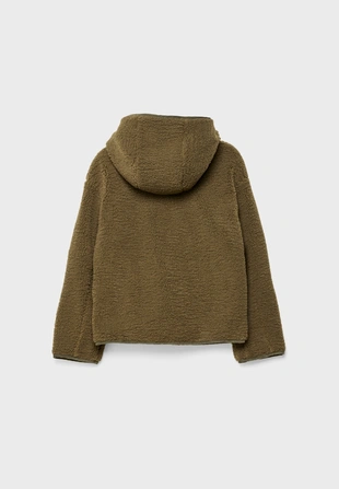 Куртка из искусственной овчины с вельветовыми деталями- Заказать в России