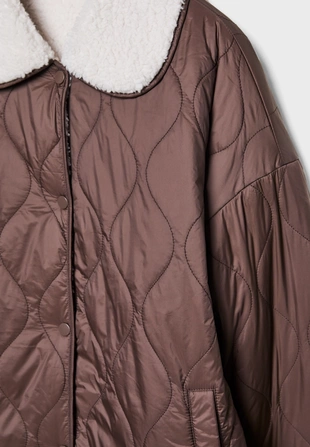 Двусторонняя куртка из искусственной овчины- Заказать в России