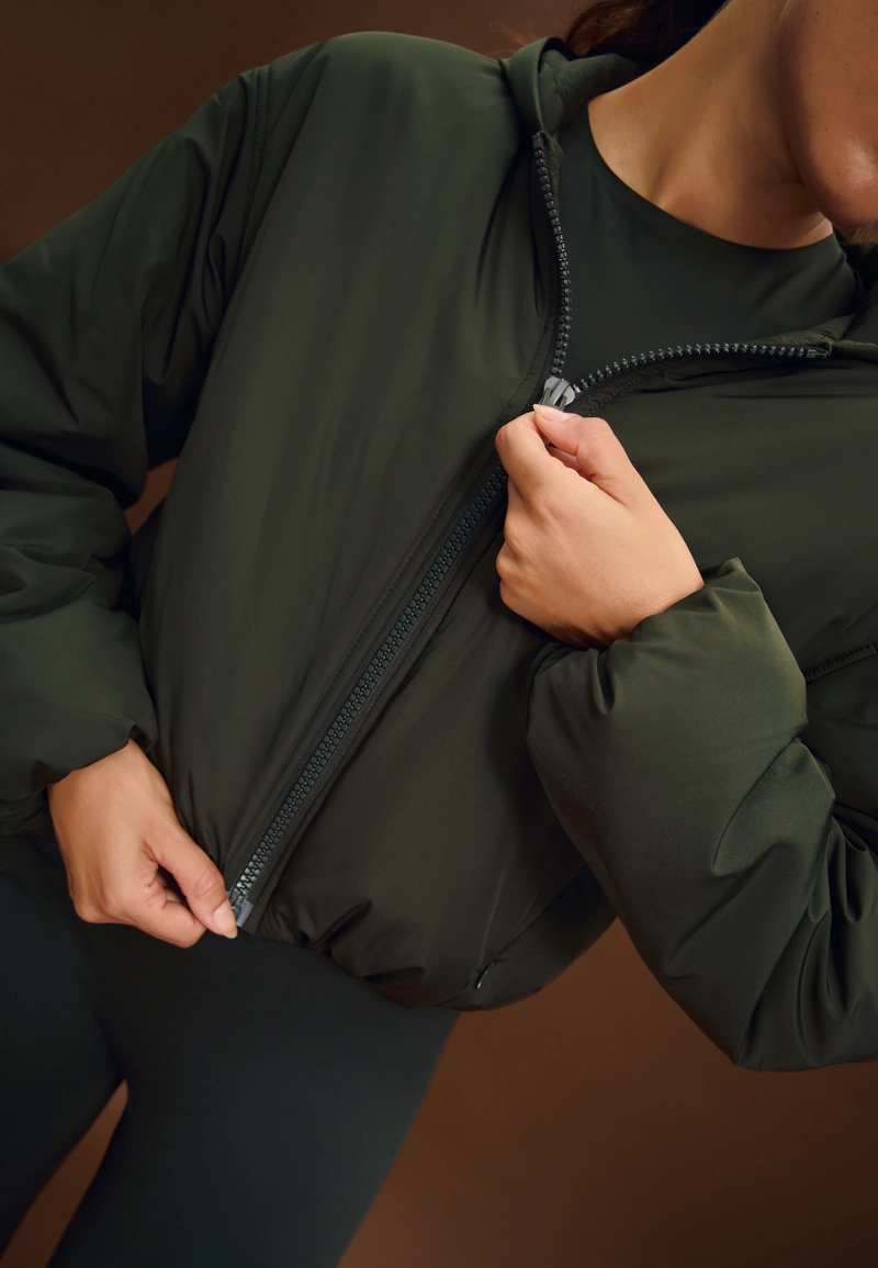 Стеганая куртка-пуховик