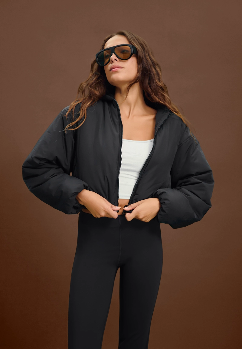 Стеганая куртка-пуховик