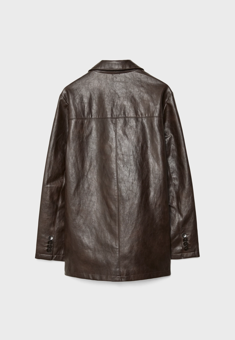 Блейзер из искусственной кожи