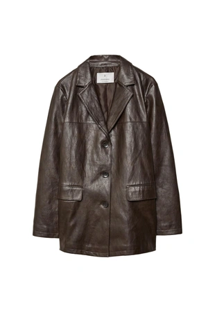 Блейзер из искусственной кожи- Заказать в России