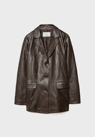 Блейзер из искусственной кожи- Заказать в России