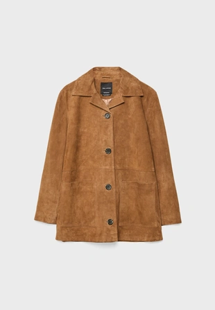 Куртка с карманами из 100% кожи- Заказать в России