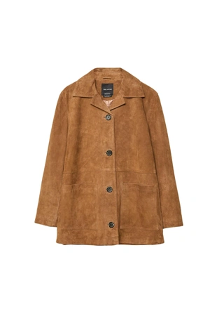 Куртка с карманами из 100% кожи- Заказать в России