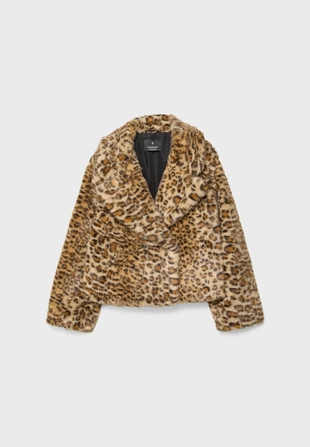 Куртка-косуха из искусственного меха леопарда- Заказать в России